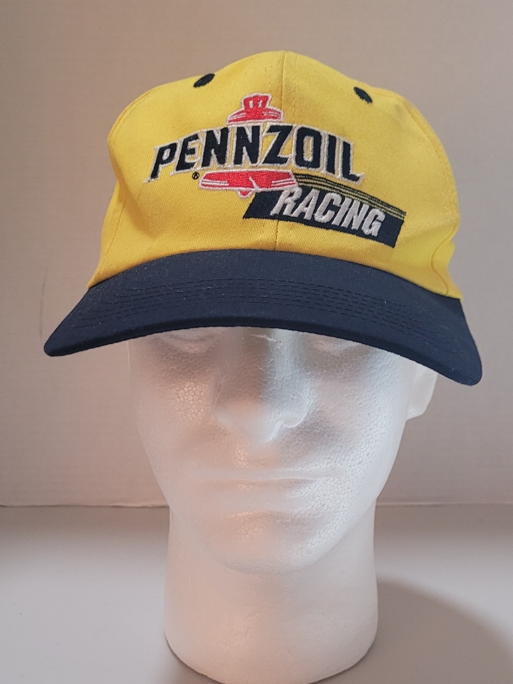 Cap Hat PENNZOIL RACING Unisex Yellow Leather Buckle Strapback K PRODUCTS
